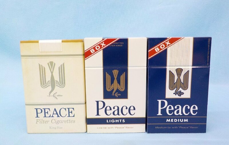 ◆見本たばこ Peace ピース 自販機 ダミー タバコ 煙草 モック パッケージ サンプル 昭和レトロ 3個セット