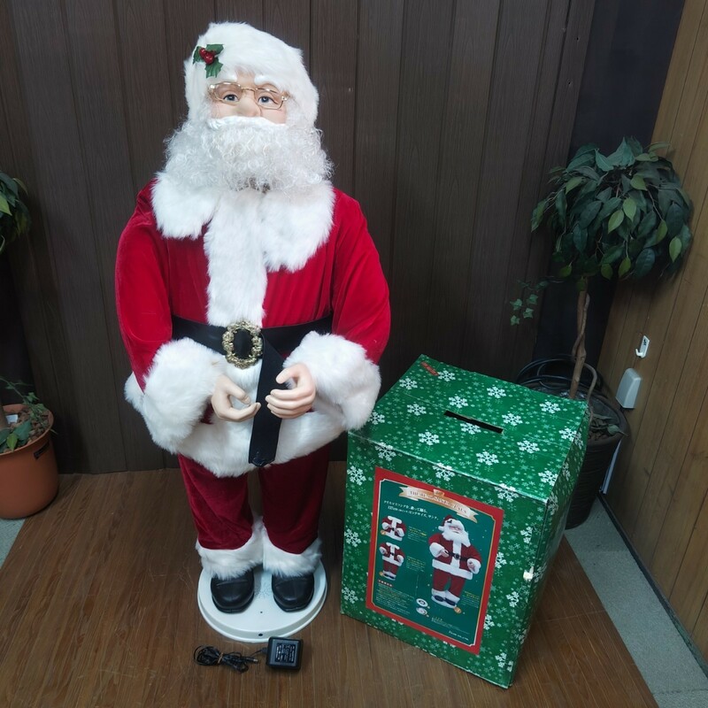 ◎【 ダンシングサンタ 】FUJIE 50インチ サンタ サンタクロース オブジェ 約127cm 人形 クリスマス 置物 歌って踊る 133-39