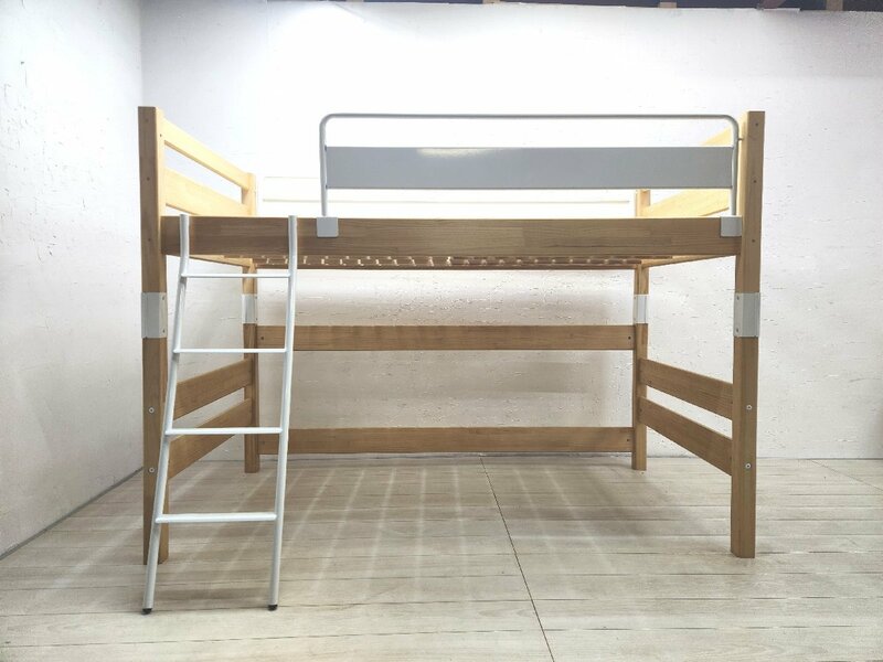 MOMO NATURAL モモナチュラル　NICO　MIDDLE　BED　WH　12.7万 ロフトベッド　子供用　パイン材　シングル　