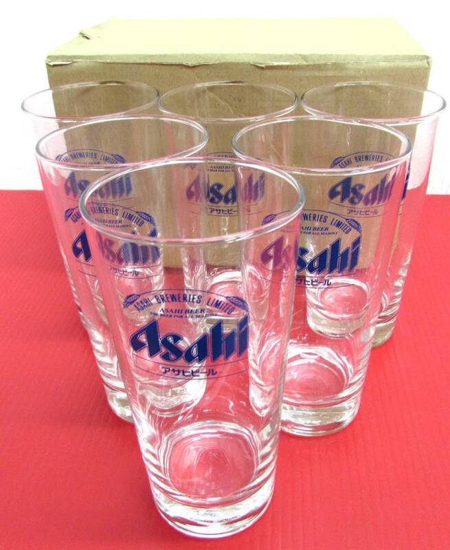 アサヒビール ASAHI BEER ビアタンブラー ビールグラス グラス ブルーラベル 6客 セット 箱付き