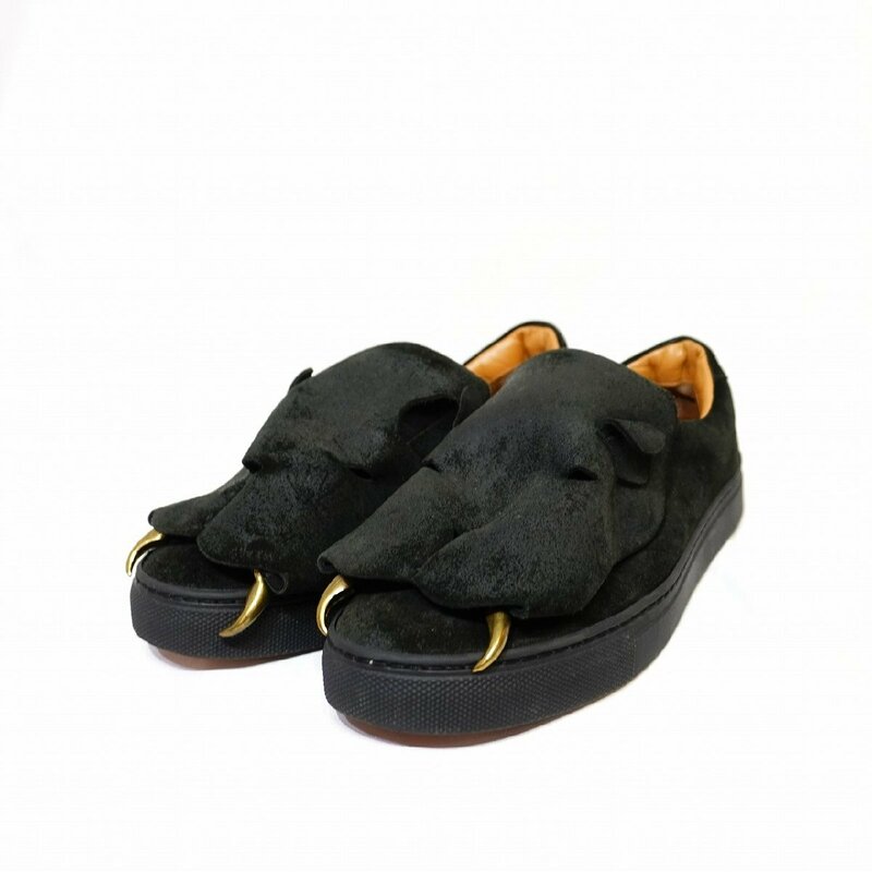 ヴィヴィアン ウエストウッド (42) スエードタイガーシューズ　虎　スリッポン　スニーカー　黒　tiger shoes　Vivienne Westwood　H12-50