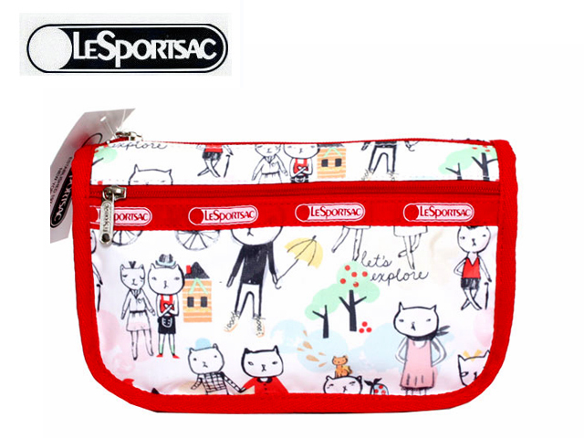 ♪新品♪LeSportsac 7315 TRAVEL COSMETIC ポーチ♪D370 HIKING DAY RED♪トラベルコスメティック