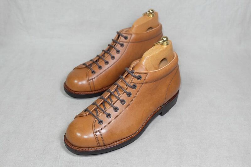 定価3万円 未使用SCOTCH GRAIN スコッチグレイン 美しいモンキーブーツ 24cmEEE 日本製高級手製革靴 ビジネス F-1150ハンドメイドシューズ
