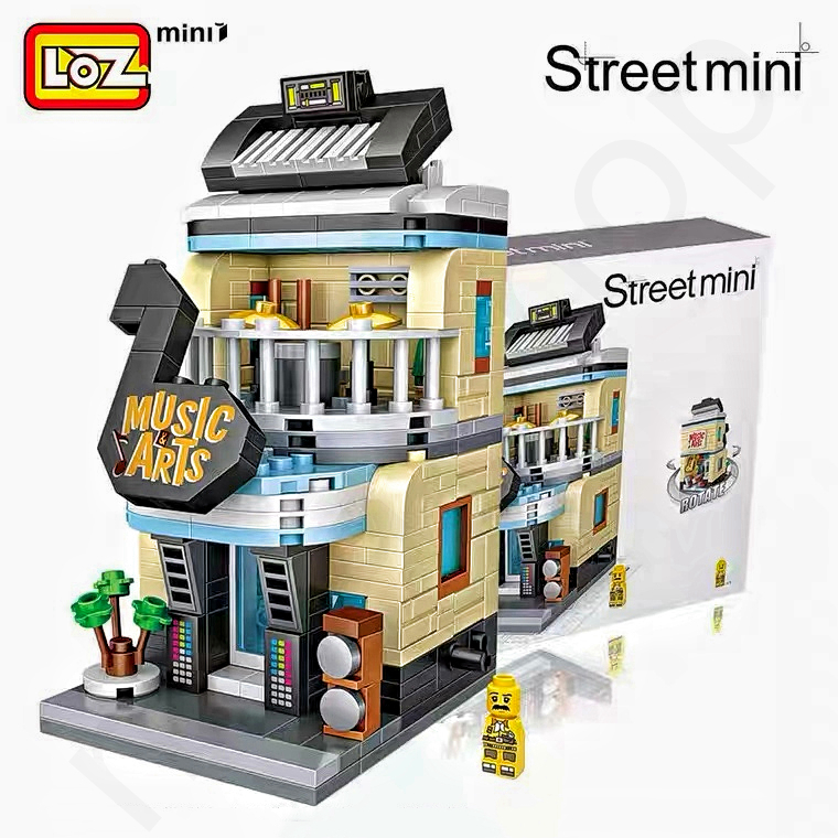 レゴ LEGO 互換 不可 LOZ ブロック 積木 楽器店 玩具 組立 手作り 子供 知育 親子交流