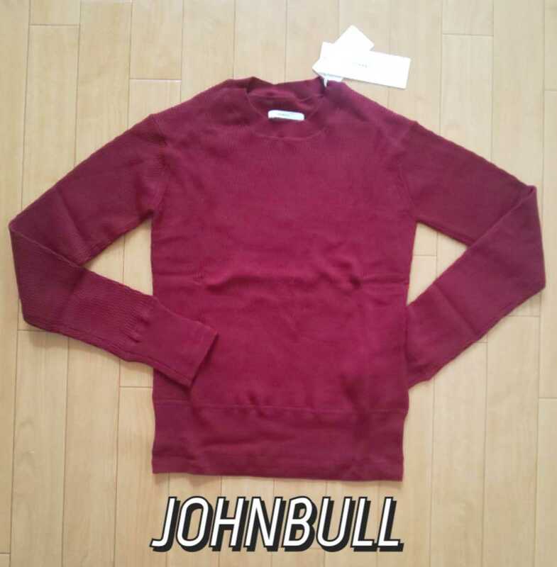 JOHNBULL/ジョンブル ニット フリーサイズ ワインレッド/えんじ色 ウール 80％ 未使用品 ニットセーター 少々難有り