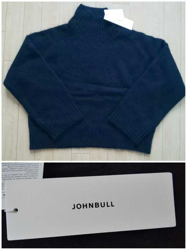 JOHNBULL/ジョンブル ハイネック ニット フリーサイズ ブラック/黒 セーター 未使用品 少々難有り