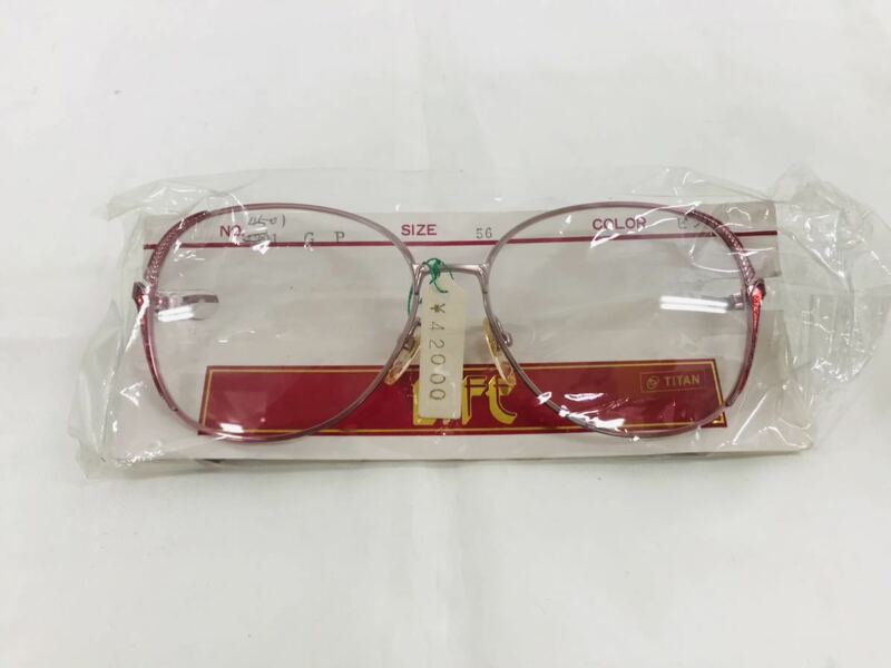 b1208-29★ 未使用 メガネフレーム 眼鏡 ピンクフレーム TITAN LIFE 4501