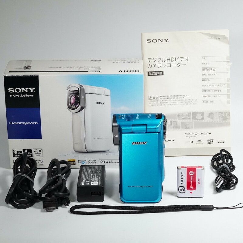 SONY ソニー HDR-GW77V ブルー 元箱 動作OK 1週間保証 /9677