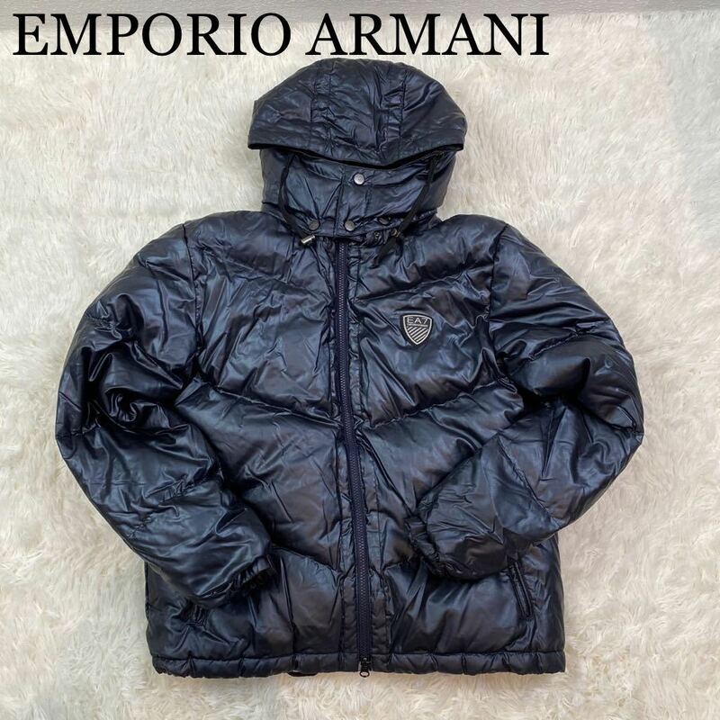 EMPORIO ARMANI エンポリオアルマーニ ダウンジャケット アウター ネイビー系 Mサイズ