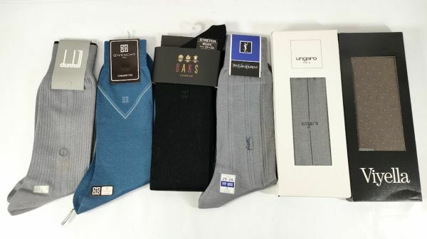 ブランド 靴下 ソックス GIVENCHY Dunhill yves saint laurent Viyella ungro DAKS メンズ まとめ 6点【中古】4847C