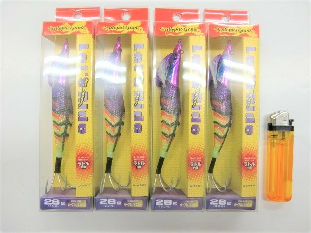 新品 レッツライド3.0号(28g) 4個セット タコエギ ラトル内蔵