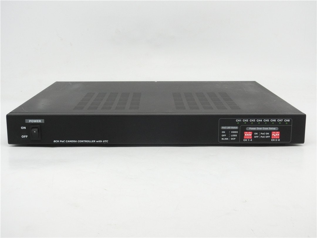 中古　日本防犯システム POC のサポート AHD 8ch ワンケーブル専用電源ユニット　通電のみ確認　現状品　送料無料