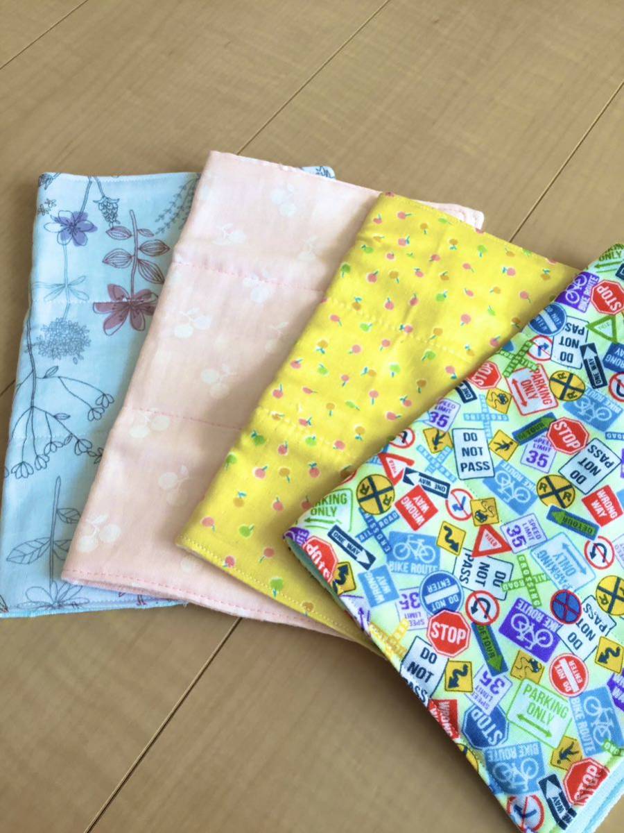 ☆ハンドメイド　布巾　ふきん　台布巾　手ぬぐい フキン　ガーゼふきん　キッチンクロス　４枚セット　手作り☆