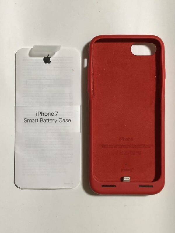 iPhone Smart Battery Case スマートバッテリーケース アップル シリコンケース レッド 7 8 SE2 SE3 iPhone SE 第二世代 SE 第三世代