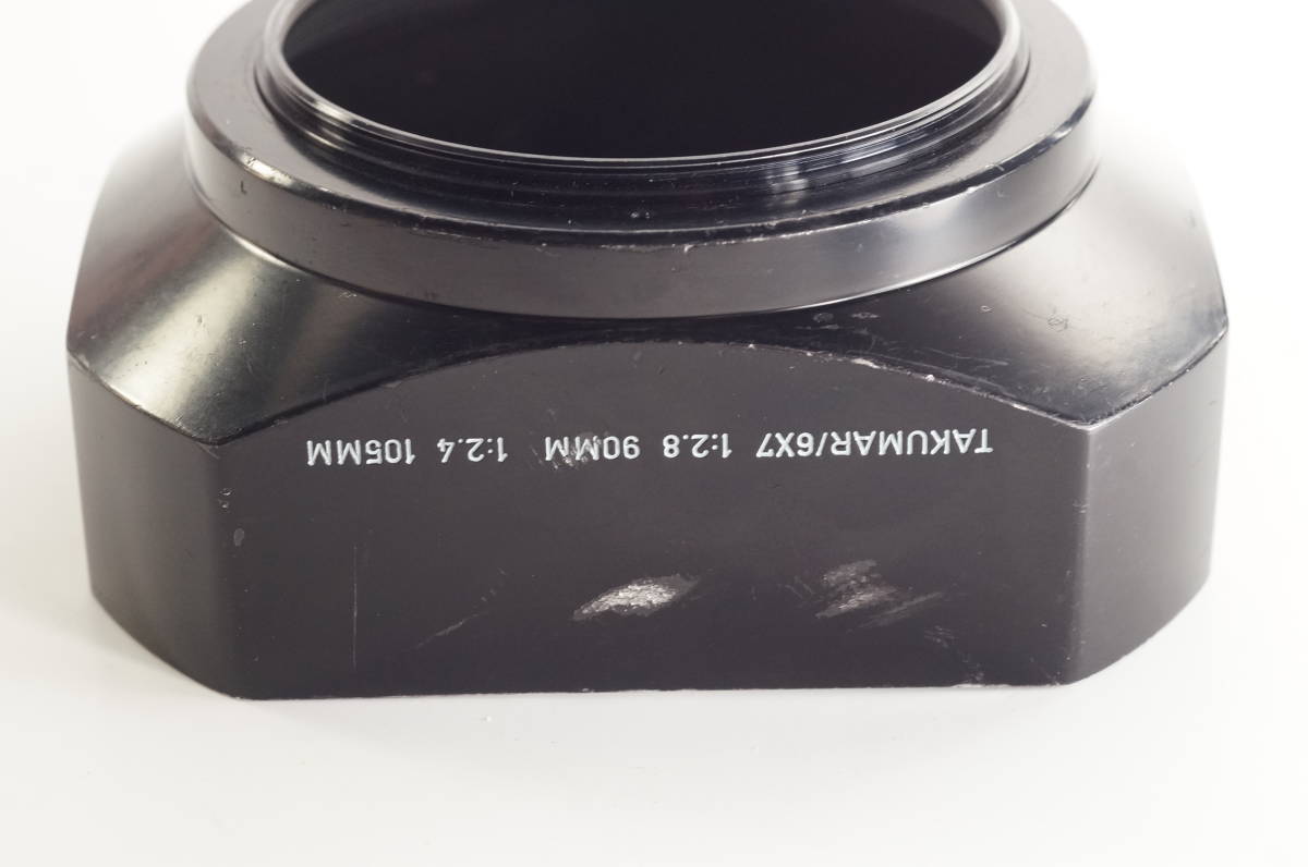 影QG【並品 】PENTAX TAKUMAR 6X7 2.8 90MM 2.4 105MM 6X7 90mm F2.8 6X7 105mm F2.4金属製の角型レンズフード