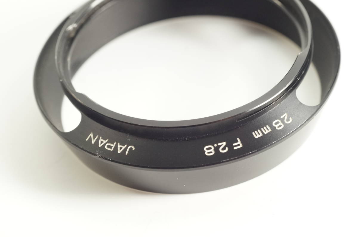 影DG【キレイ 】MINOLTA 28mm F2.8 M-ROKKOR 28mm F2.8 専用フード ミノルタ レンズフード