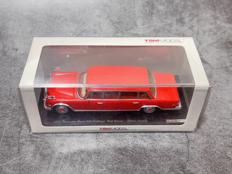 TSM MODEL 1/43 1972 Mercedes-Benz 600 Pullman Red Baron - Hilton Family ベンツ