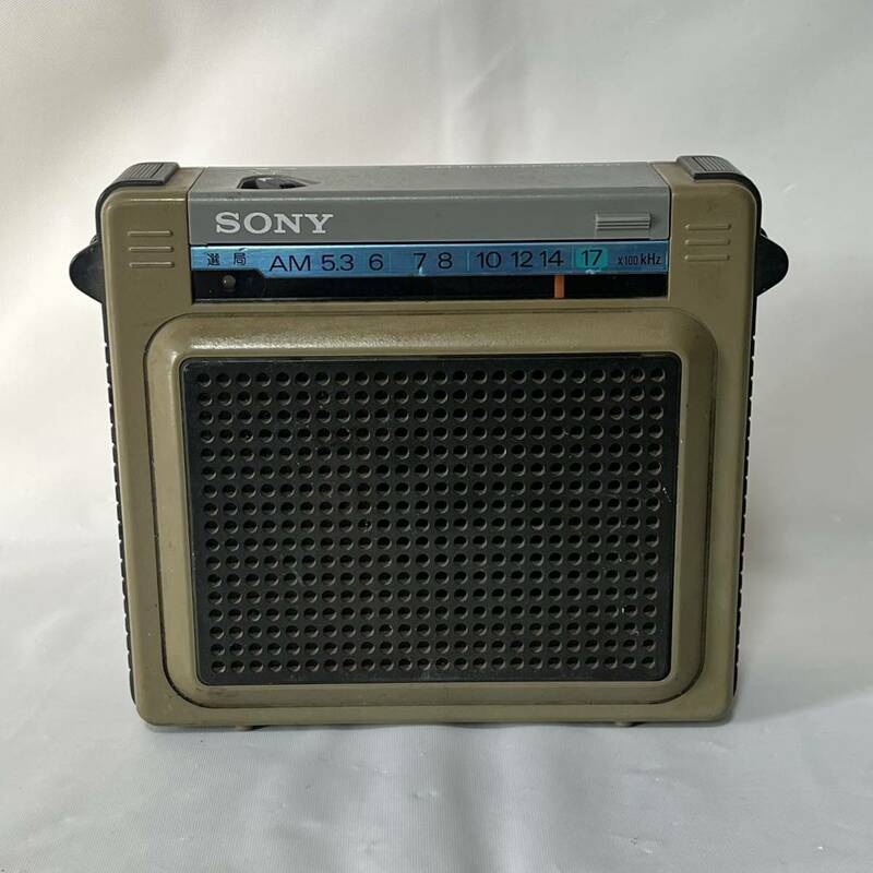希少当時物 SONY ソニー AM RECEIVER ICR-S71 AMポータブルラジオ 小型ラジオ 昭和レトロ アンティーク 動作未確認品