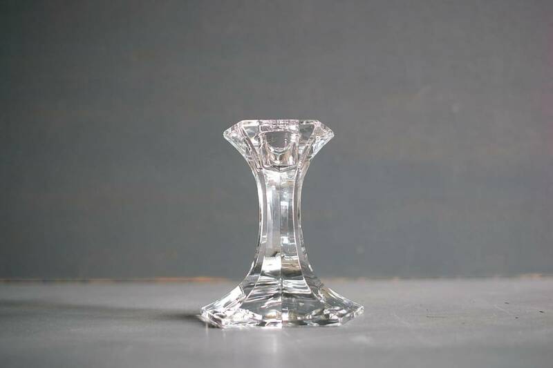 [8711]キャンドルスタンド オーストリア リーデル riedel クリスタル ガラス キャンドルホルダー ボヘミアンガラス チェコガラス