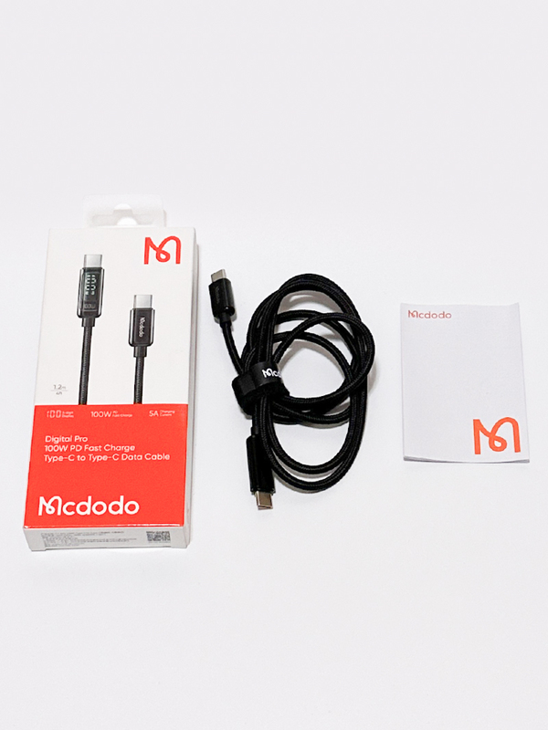 [YON-A60122151] Mcdodo USB-C to USB-C ケーブル 1.2m PD 100W急速充電 iPhone E-markerチップ搭載 高速データ転送