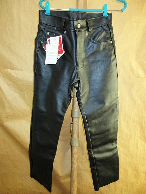 Schott　ショット　COW LEATHER 5 POCKET PANTS カウハイド　レザー　パンツ　黒　30 国内正規品　タグ付き