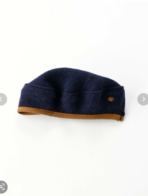 45r 45rpm 縮絨のベレー帽 ウール　縮絨　ベレー帽　インディゴ　キャップ　2