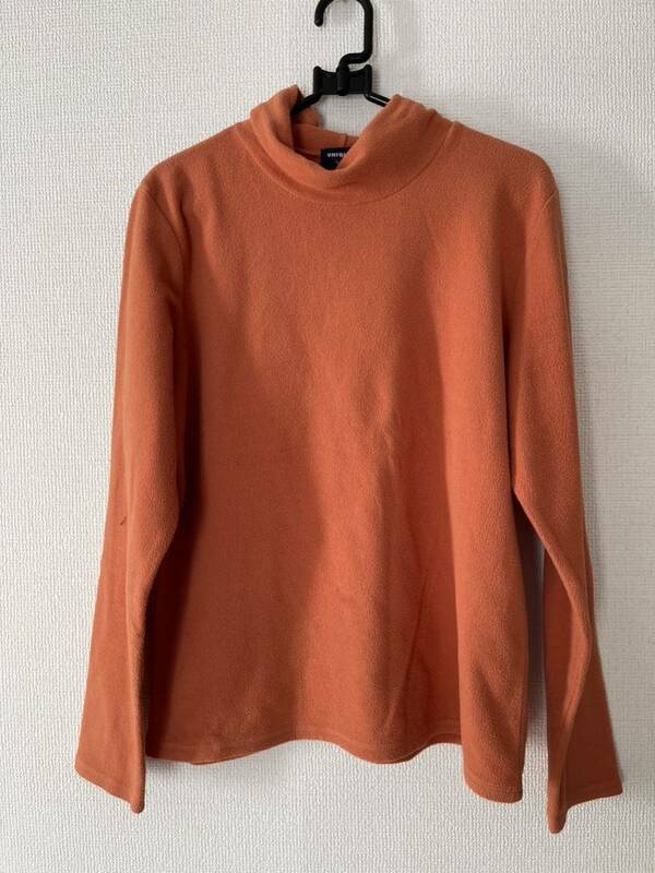 2401032(送料込¥399)UNIQLOユニクロ ハイネックフリース サイズL オレンジ