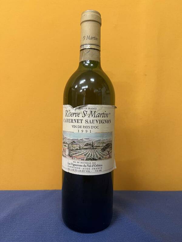 【T】A5◆Rserve St. Martin Cabernet Sauvignon リザーヴ・サン・マルタン カベルネ・ソーヴィニヨン ワイン 750ml 11％ 1991年 未開栓