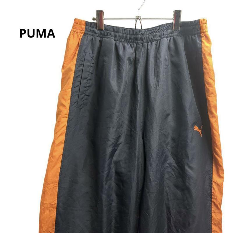 PUMA ジャージ/ラインパンツ ロゴ刺繍　紺オレンジ　メンズXL f