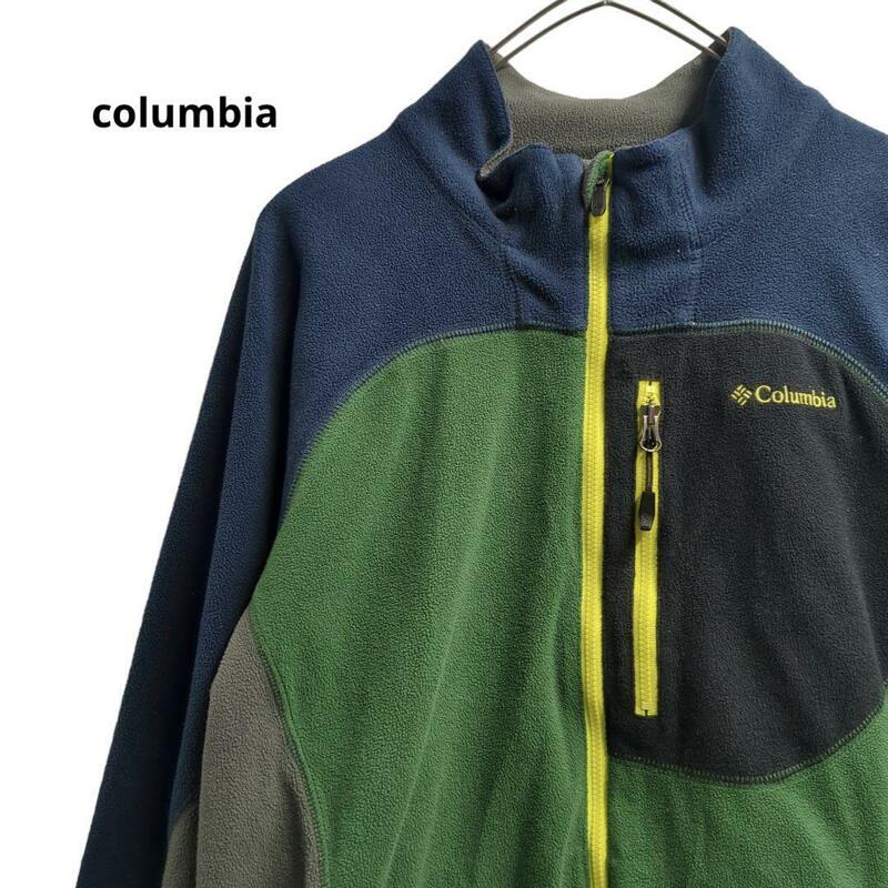 columbia フリーズジャケット/ブルゾン　秋冬　青グレー緑メンズM b31