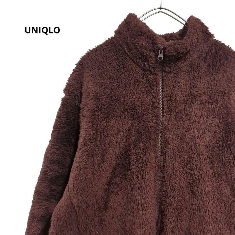 UNIQLOボアジャケットボルドーメンズXL a3