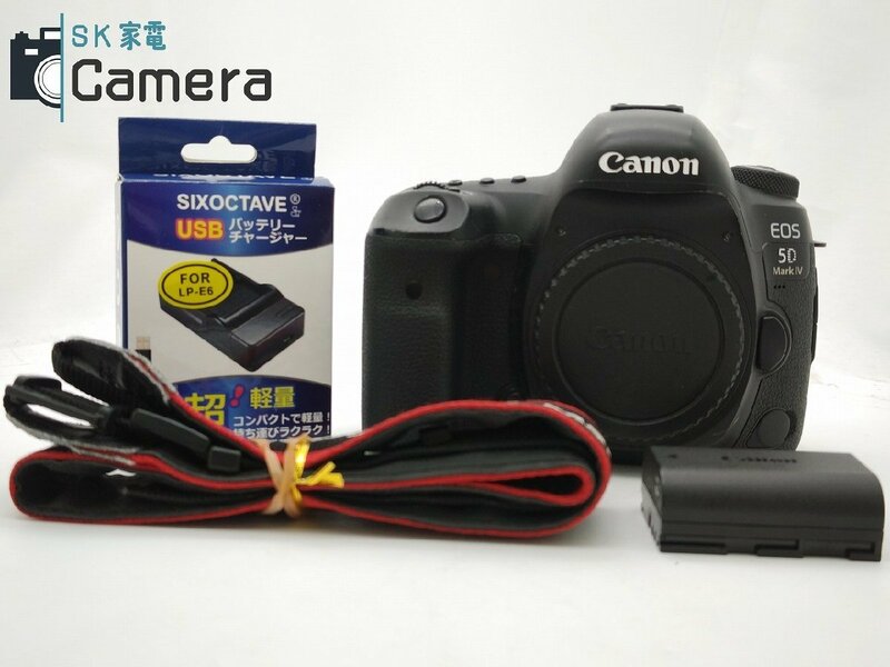 Canon EOS 5D Mark Ⅳ 電池 互換製充電器 ストラップ 付 マーク4