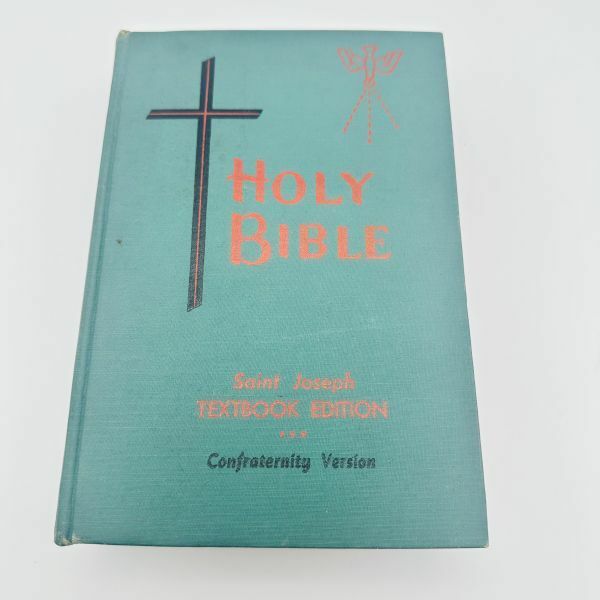 K2792*vintage*1963s*Holy Bible*聖書*古本*カトリック*キリスト*ディスプレイ*アンティーク*ホーリーバイブル* St. JosephTextbookEdition