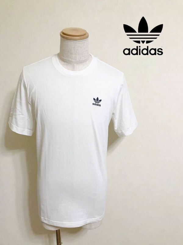 【新品】 adidas originals ESSENTIAL T アディダス オリジナルス エッセンシャル Tシャツ ホワイト トップス サイズO 半袖 白 DV1576