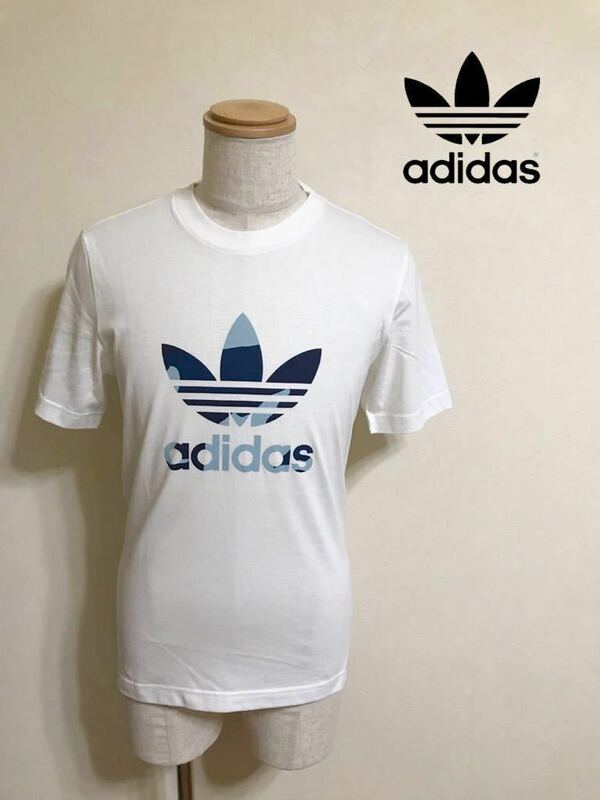 【新品】 adidas originals CAMO INFILL TEE アディダス オリジナルス トレフォイル カモフラ柄 Tシャツ トップス 白 サイズS 半袖 DX3676