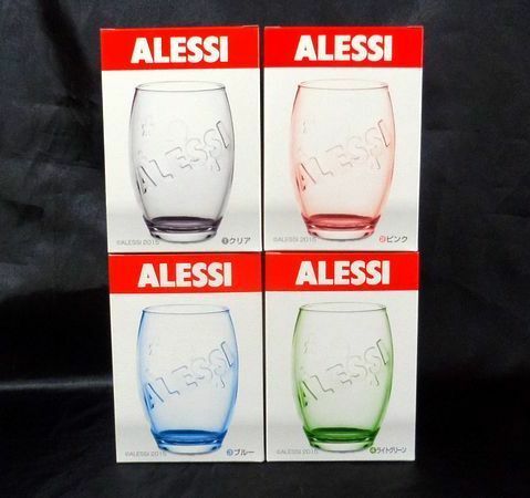 完全未開封品 サントリーBOSS×ALESSI ボスオリジナル アレッシィ グラス 全4種セット