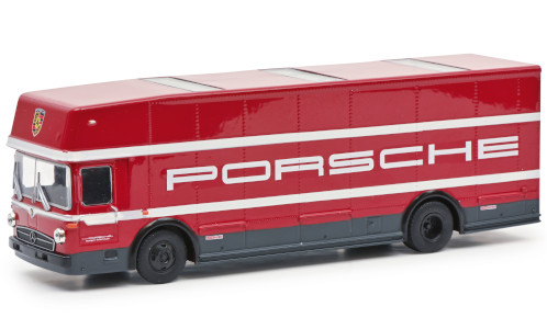 1/64 メルセデス トランスポーター ポルシェ レーシング Schuco Mercedes O317 racing transporter Porsche 1:64 梱包サイズ60