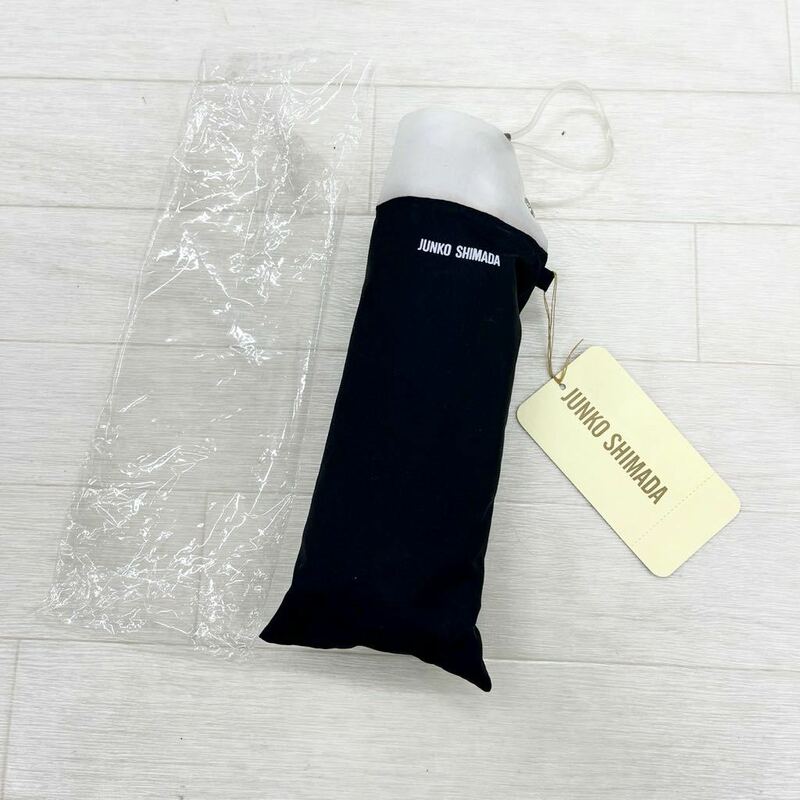 1306◎ 新品未使用 JUNKO SHIMADA ジュンコシマダ 傘 折り畳み 雨傘 カジュアル ブラック ホワイト レディース