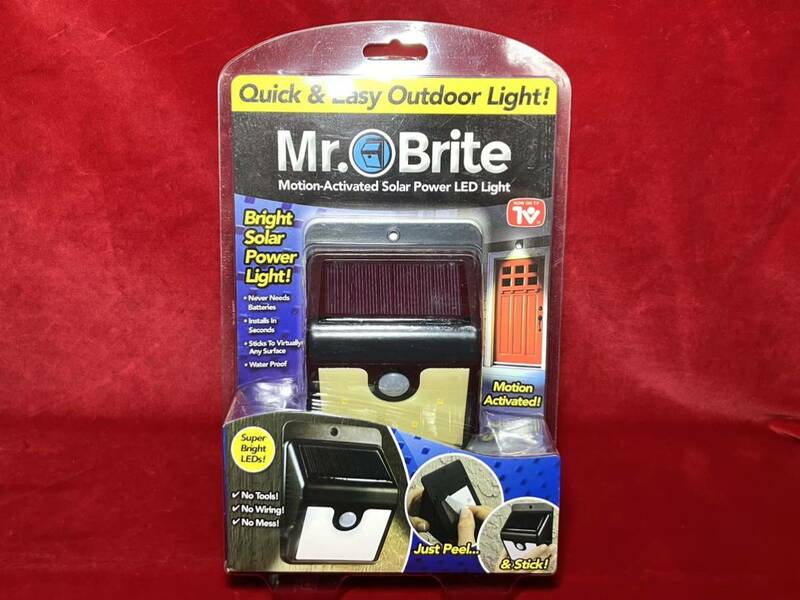 新品未使用 Mr.Brite ミスターブライト ソーラー LED センサーライト 屋外用ライト アウトドア 防災 防犯