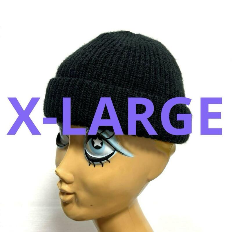 XLARGE ビーニー ニットキャップ 黒 ブラック エクストララージ 帽子ニット帽 ストリート 古着 01184009