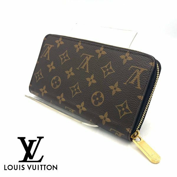 LOUIS VUITTON/ヴィトン モノグラム ジッピーウォレット M41895 フューシャ ラウンドファスナー 長財布