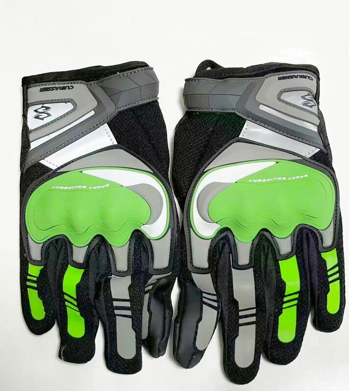 グローブ 手袋 メッシュ バイクグローブ スマホ操作 対応 高品質 大人気 新品 送料無料 緑黒 XLサイズ