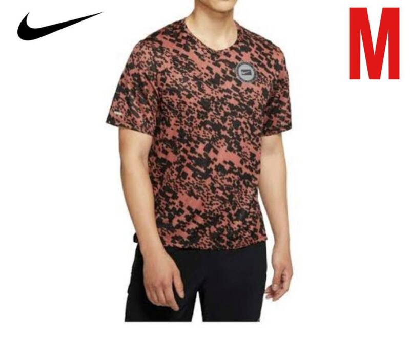 NIKE ナイキ ランニングウェア　スポーツウェア 半袖 Tシャツ　ランニング　ジョギング　トレーニング　マラソン　フィットネス　ジム　柄