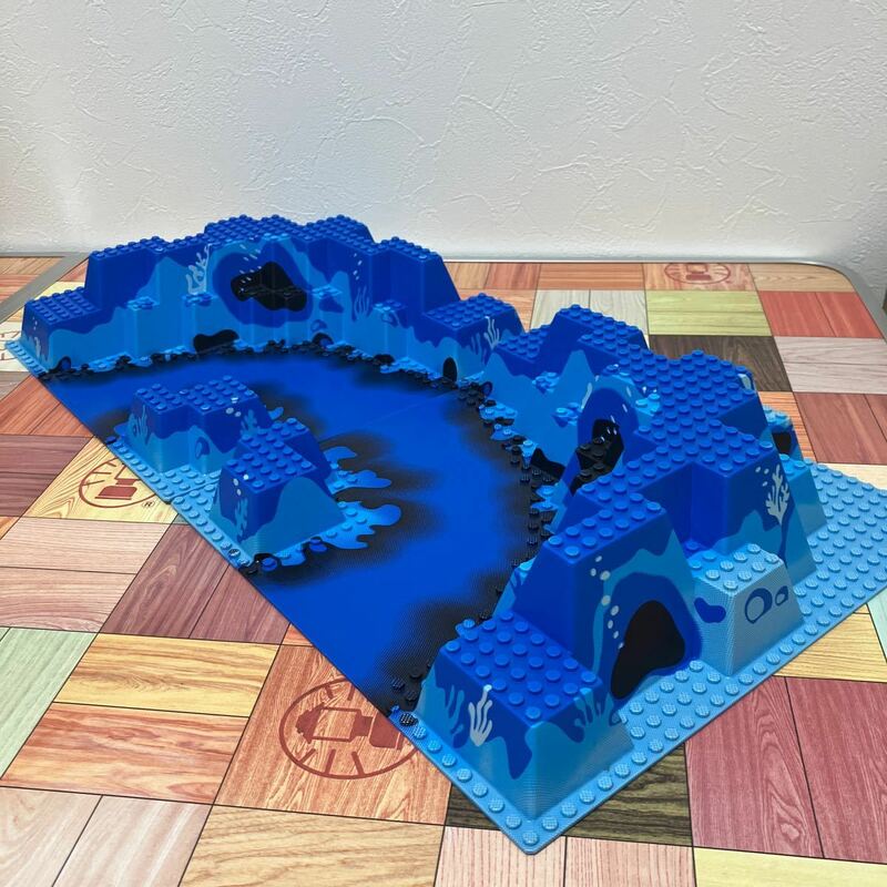 正規品LEGO レゴ　プレート 基礎 土台 海 海中 立体プレート 立体　立体基礎板　2枚セット