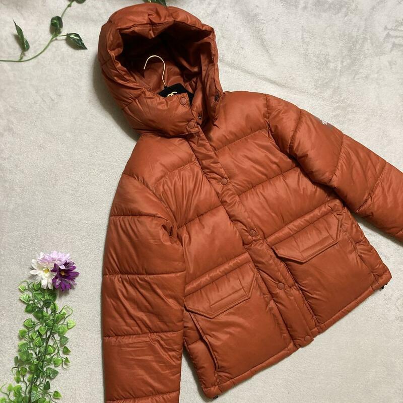 未使用級【THE NORTH FACE】中綿ジャケット PERTEX フード着脱式 レディース　ボリューム　L　内ポケット 韓国 オシャレ かわいい 人気