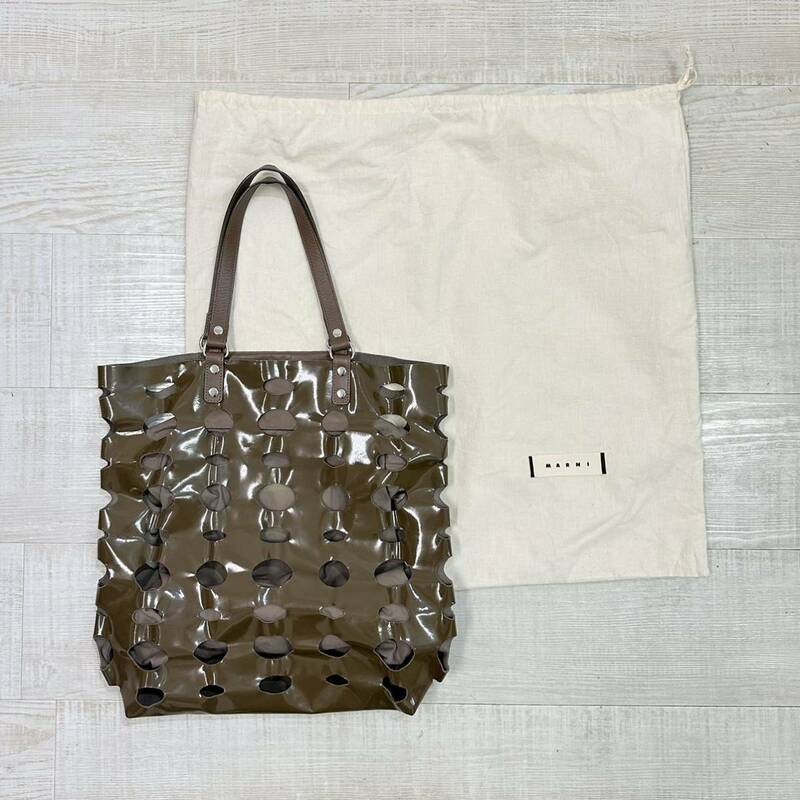 11ss 2011 MARNI マルニ パンチング トート バッグ TOTE BAG MADE IN ITALY イタリア 製