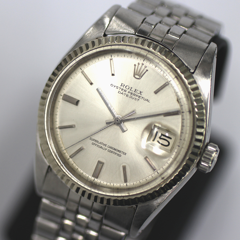 【ROLEX】ロレックス デイトジャスト 1601　23番　SS×WG　シルバー文字盤　自動巻き メンズ 腕時計
