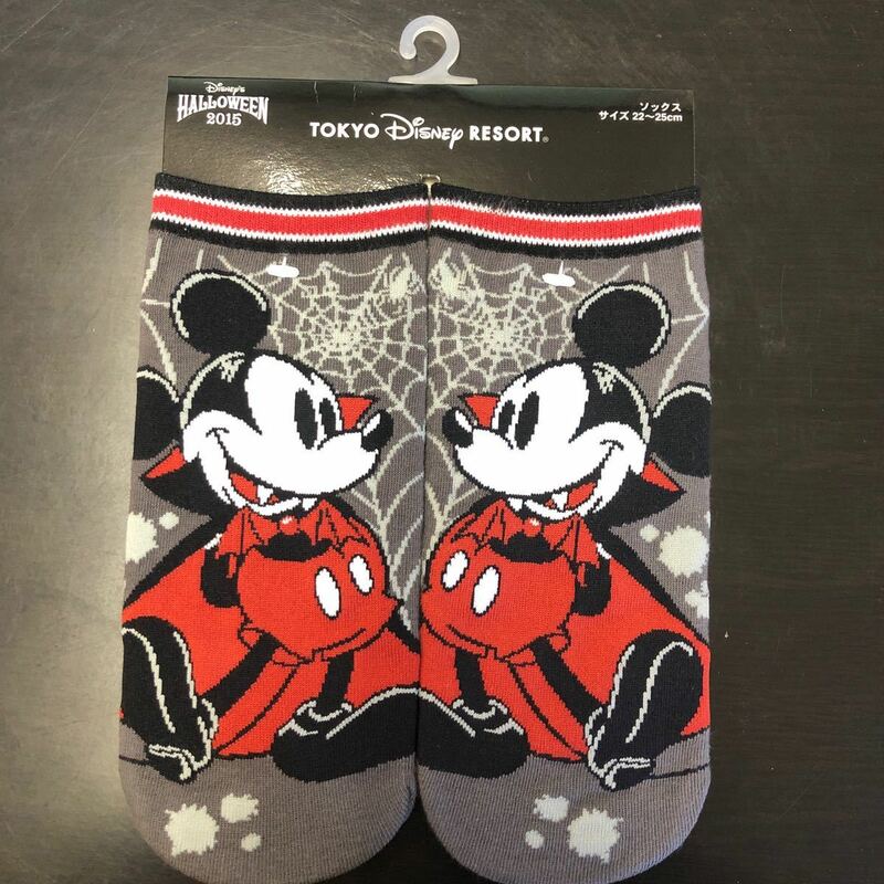 東京ディズニーランド　 2015年ハロウィン限定 ミッキーマウス 靴下　サイズ22cm〜25cm 未使用