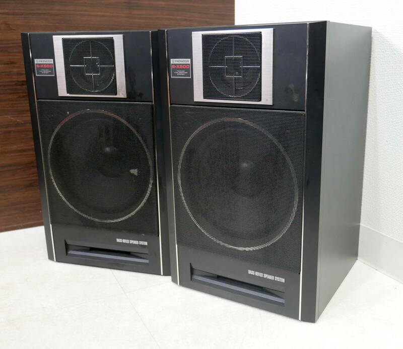 ▲(R512-A102) 動作品☆レトロ PIONEER パイオニア S-X500 スピーカー