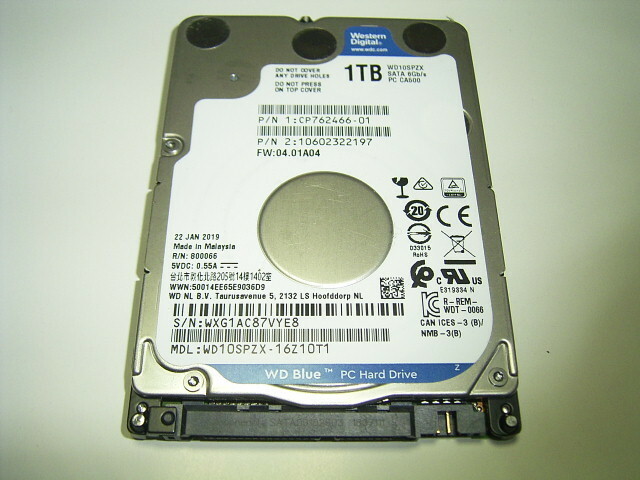 Western Digital １ＴＢ WD10SPZX SATA 6Gb/s PC CA500 WD PC Hard Drive 中古